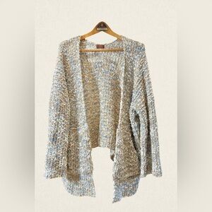 POL Popcorn Knit Open Front Soft Cardigan